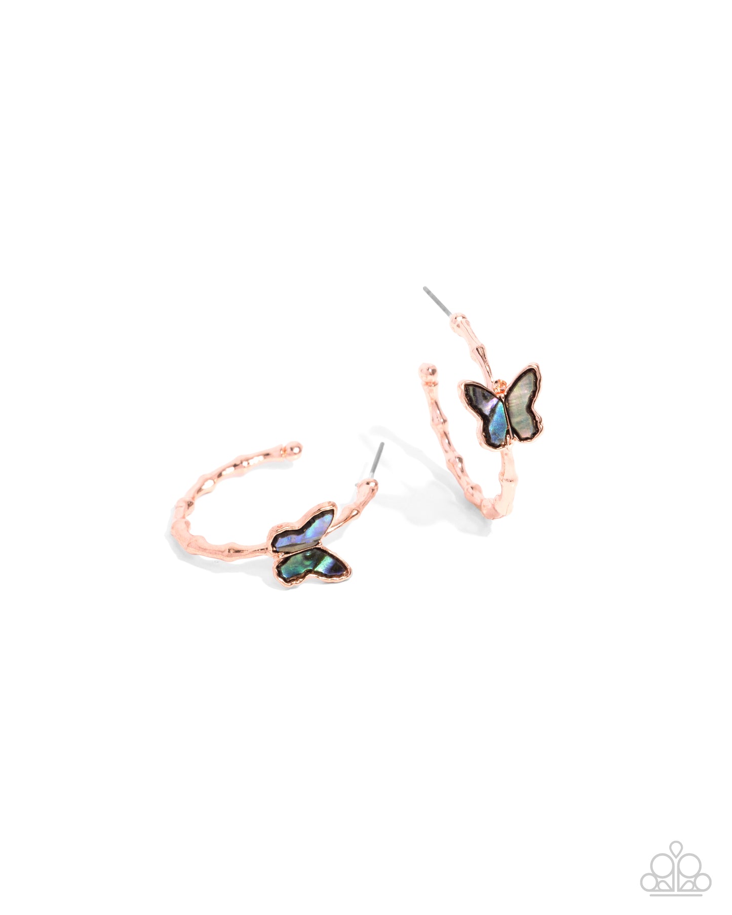 Butterfly Beginning - copper - Paparazzi earrings