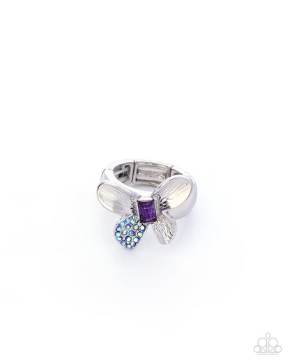 Butterfly Belief - purple - Paparazzi ring