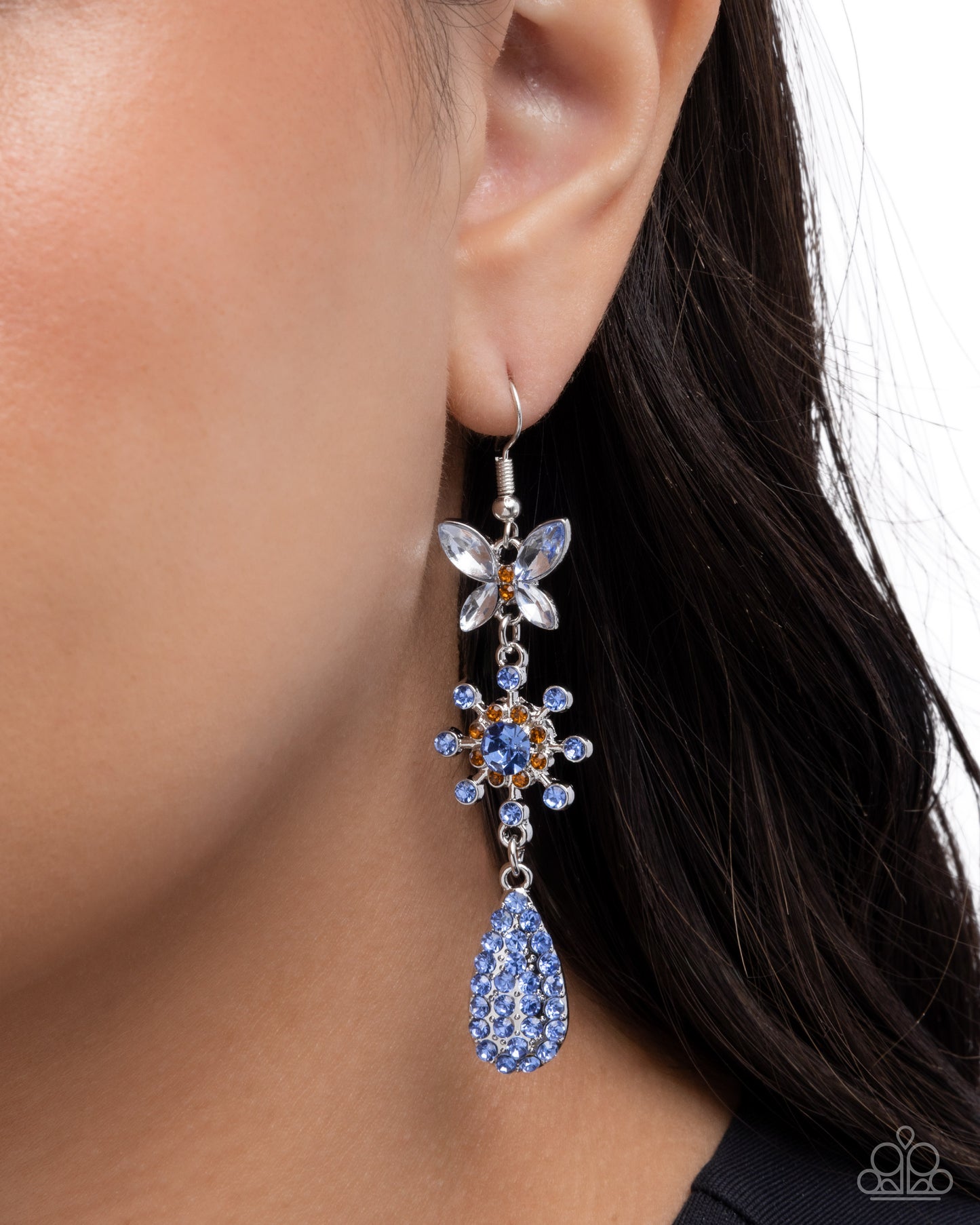 Butterfly Blend - blue - Paparazzi earrings