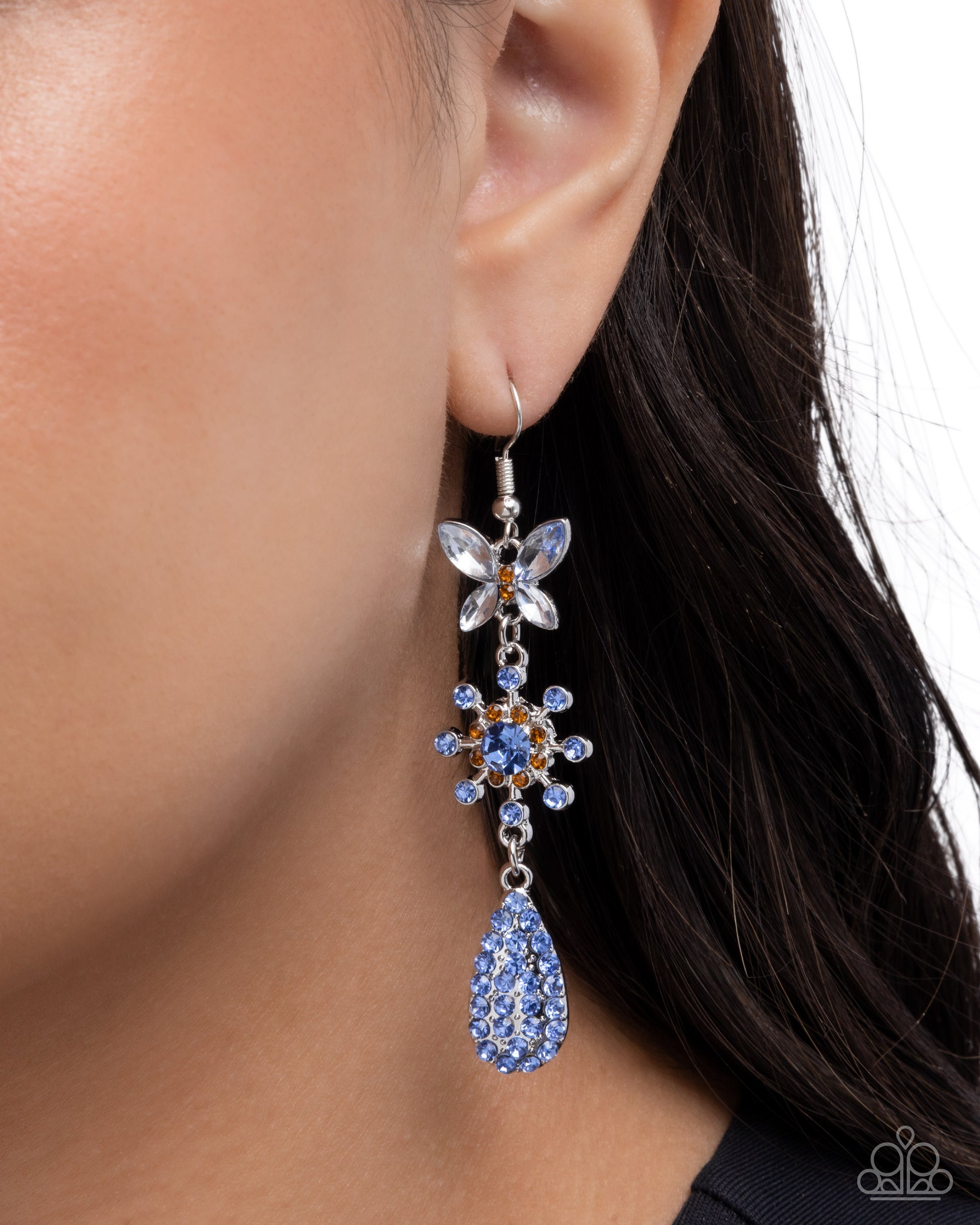 Butterfly Blend - blue - Paparazzi earrings