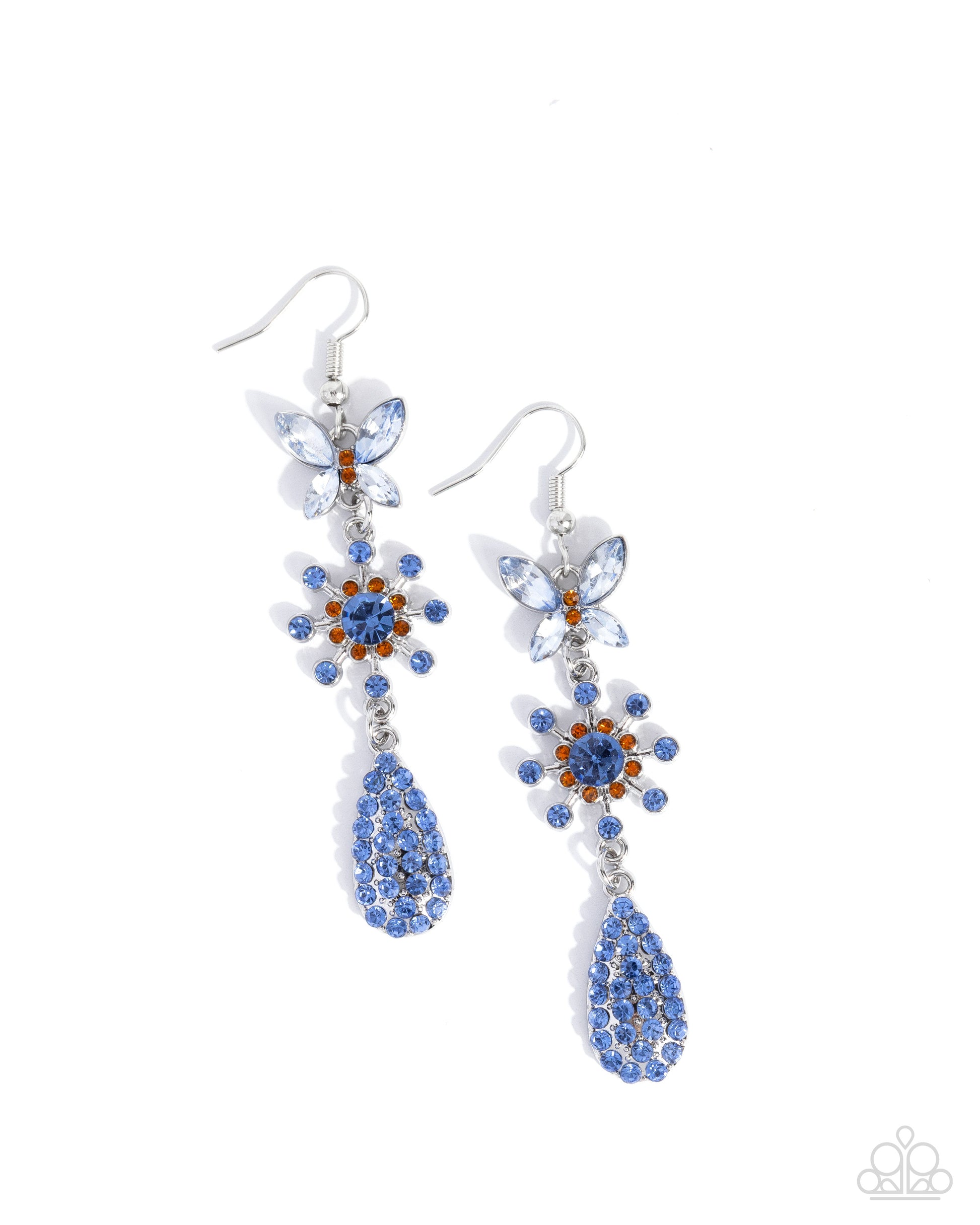 Butterfly Blend - blue - Paparazzi earrings