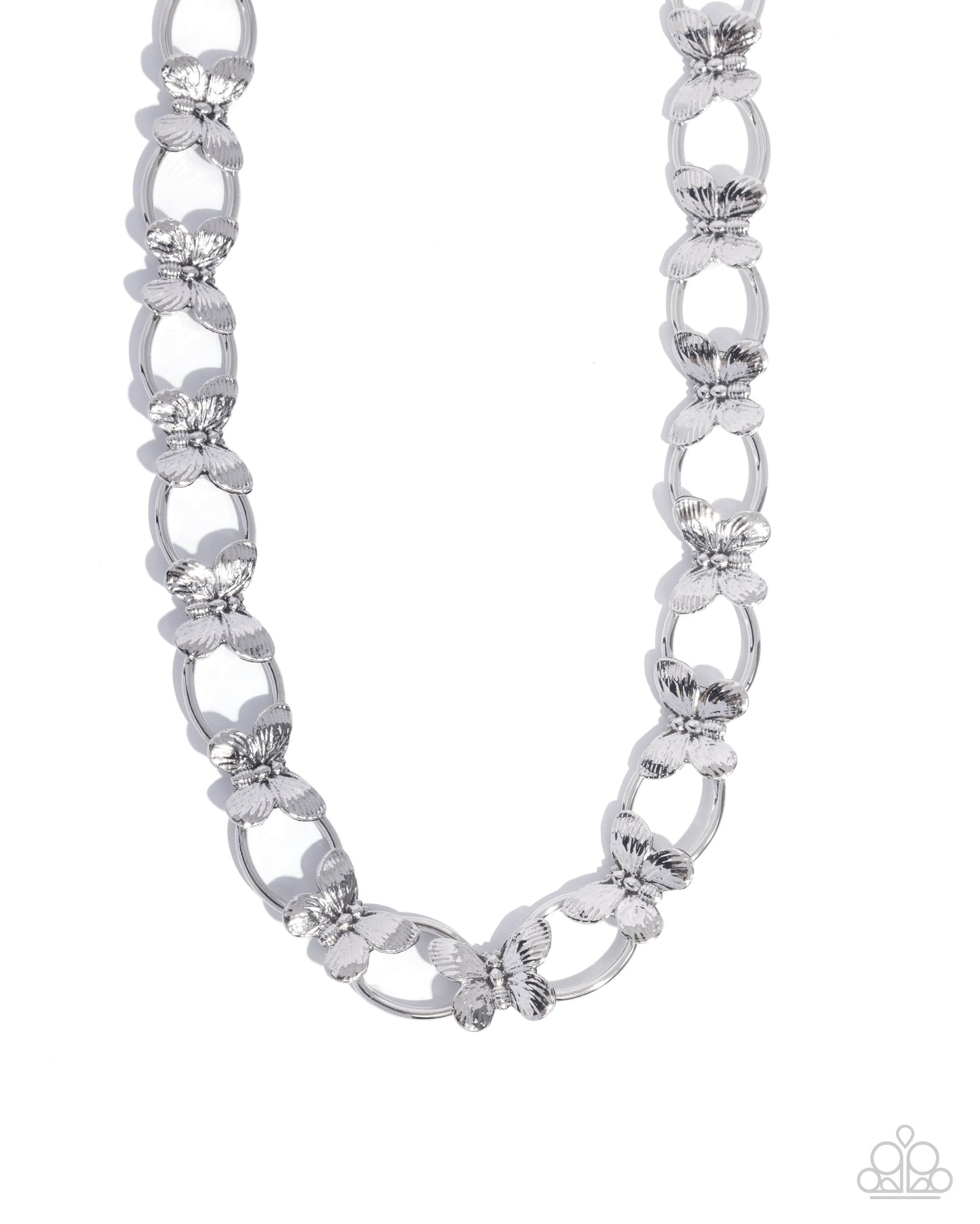 Butterfly Fabrication - silver - Paparazzi complete set