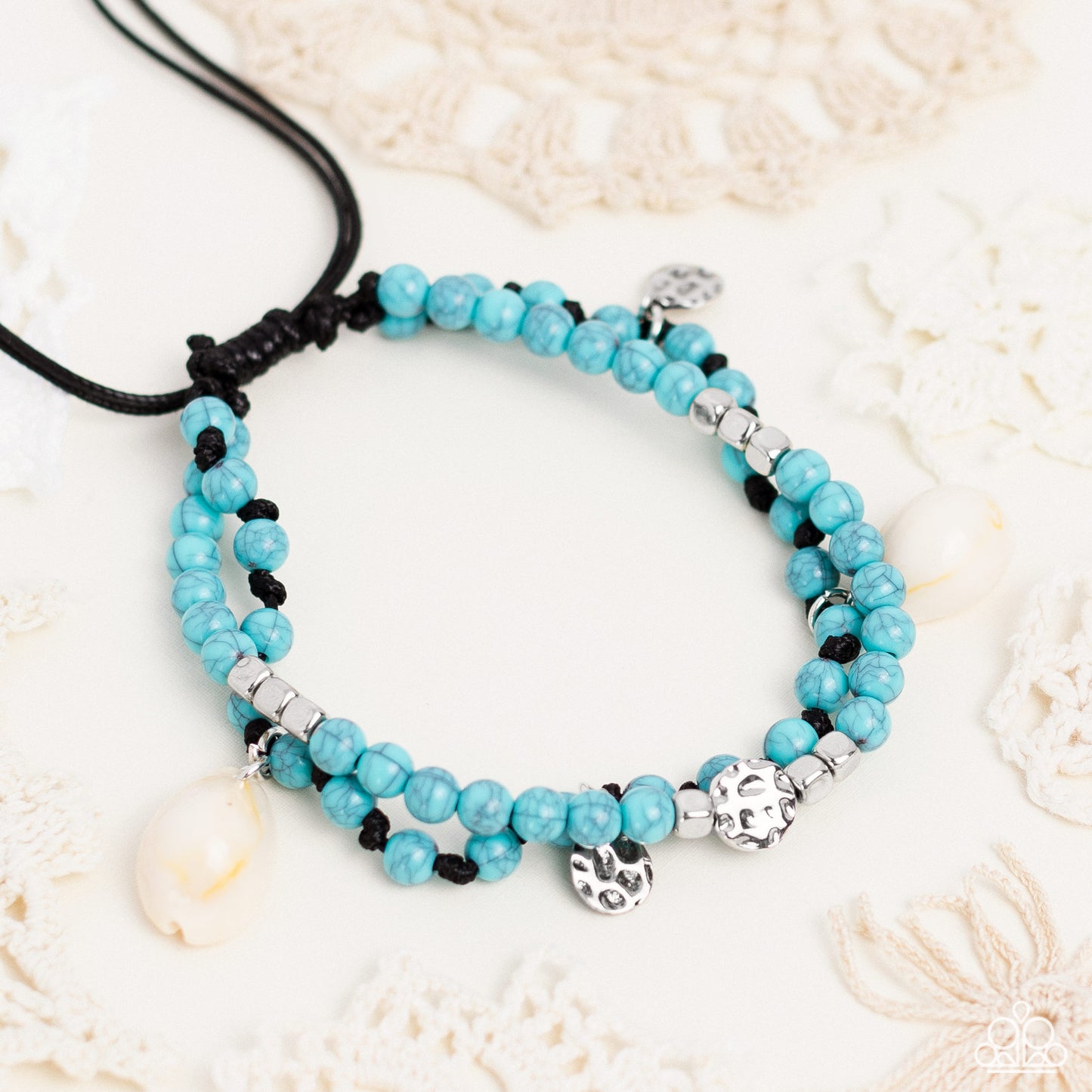 Buy and SHELL - blue - Paparazzi anklet