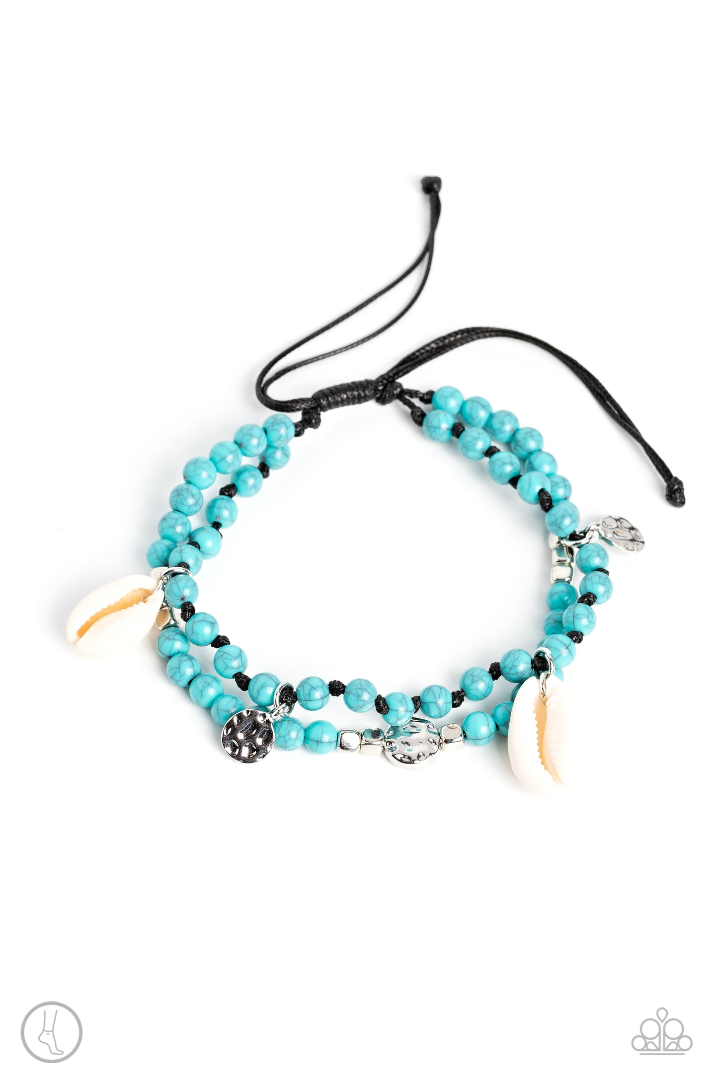 Buy and SHELL - blue - Paparazzi anklet