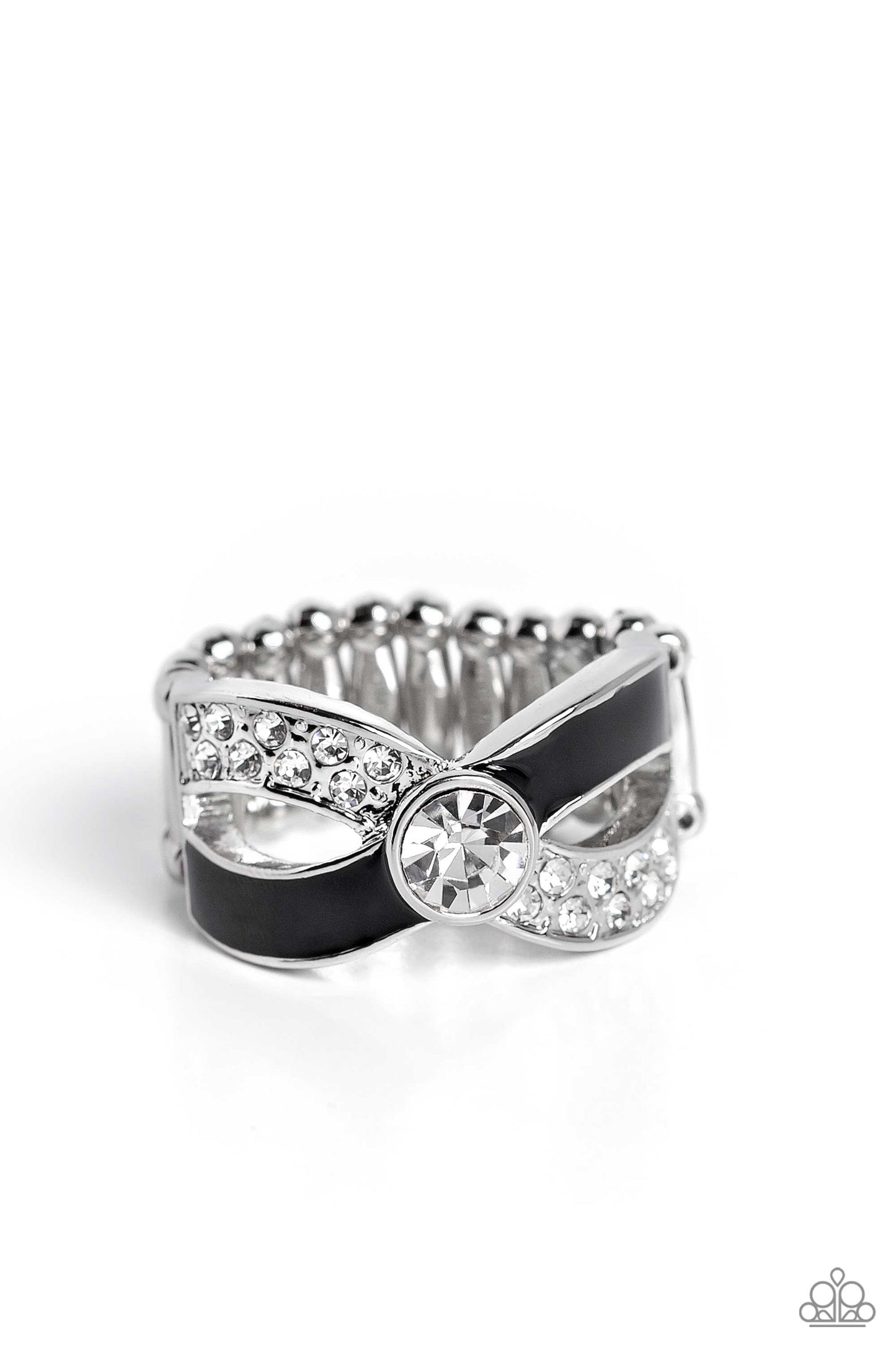 CROSSED and Found - black - Paparazzi ring