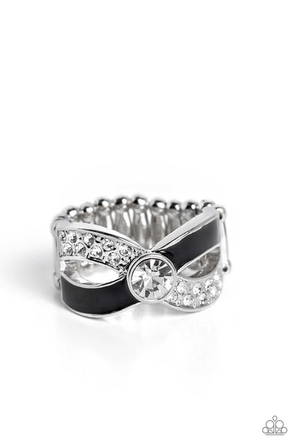 CROSSED and Found - black - Paparazzi ring