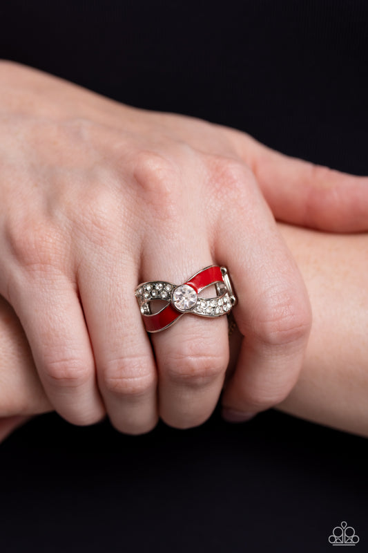 CROSSED and Found - red - Paparazzi ring