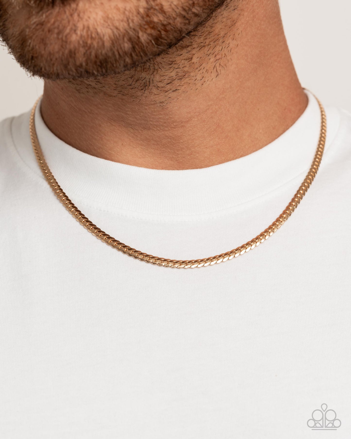 CURB the Peace - gold - Paparazzi MENS necklace