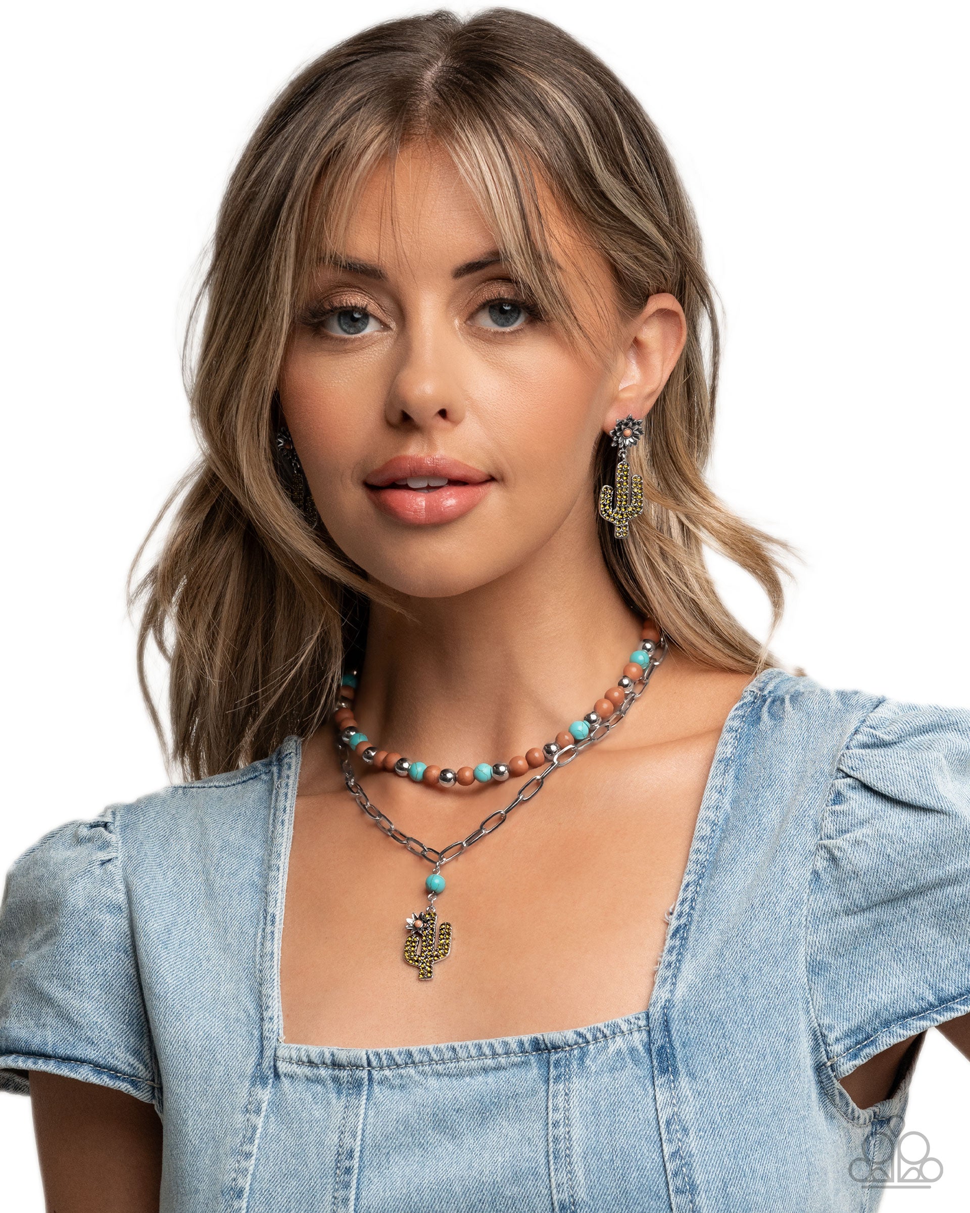 Cactus Cascade - brown - Paparazzi necklace