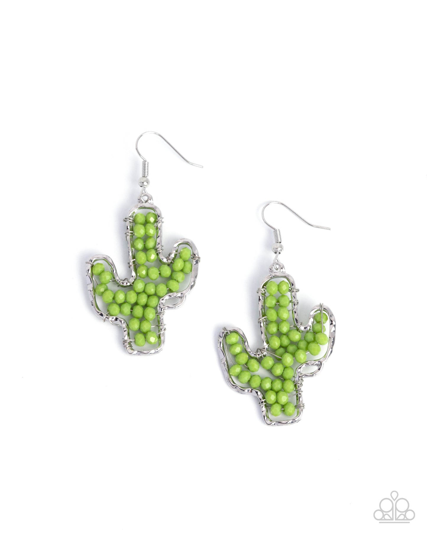 Cactus Catwalk - green - Paparazzi earrings
