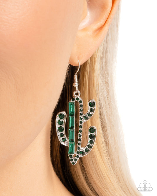 Cactus Confidence - green - Paparazzi earrings