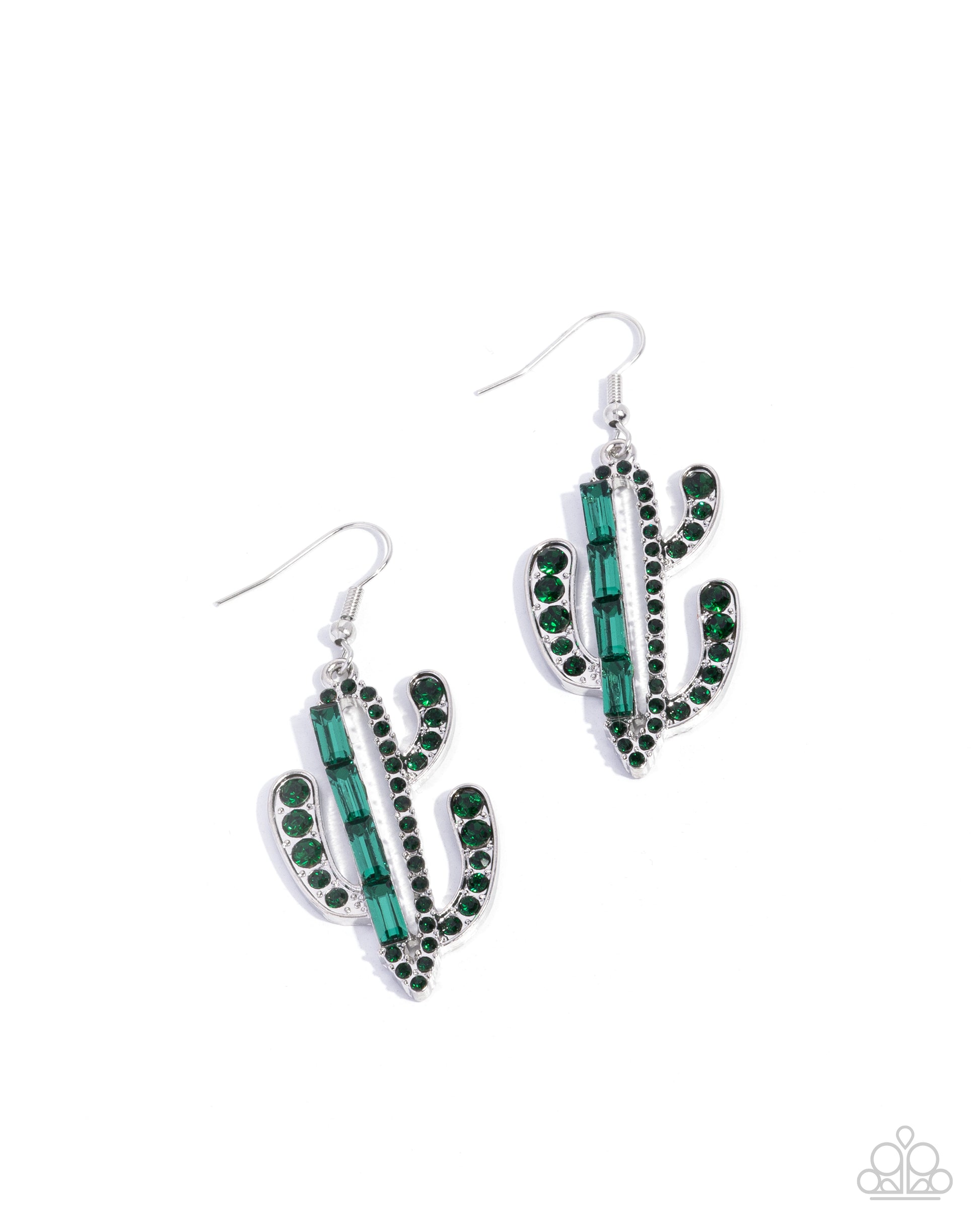 Cactus Confidence - green - Paparazzi earrings