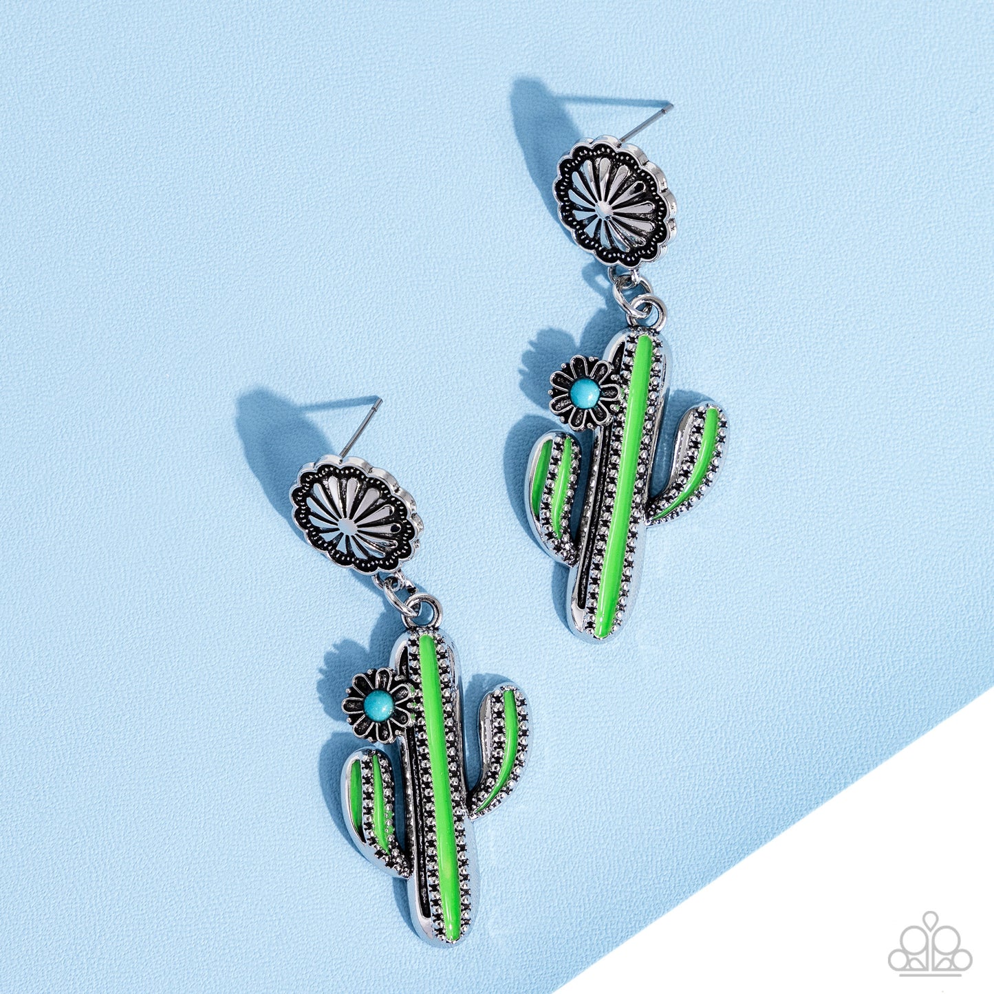 Cactus Craze - green - Paparazzi earrings