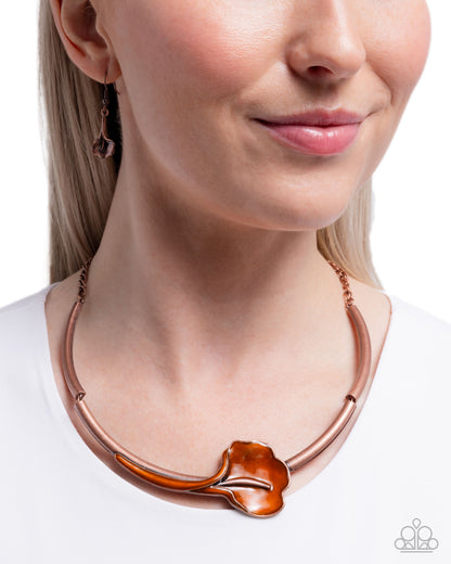 Calla Lily Chic - copper - Paparazzi necklace