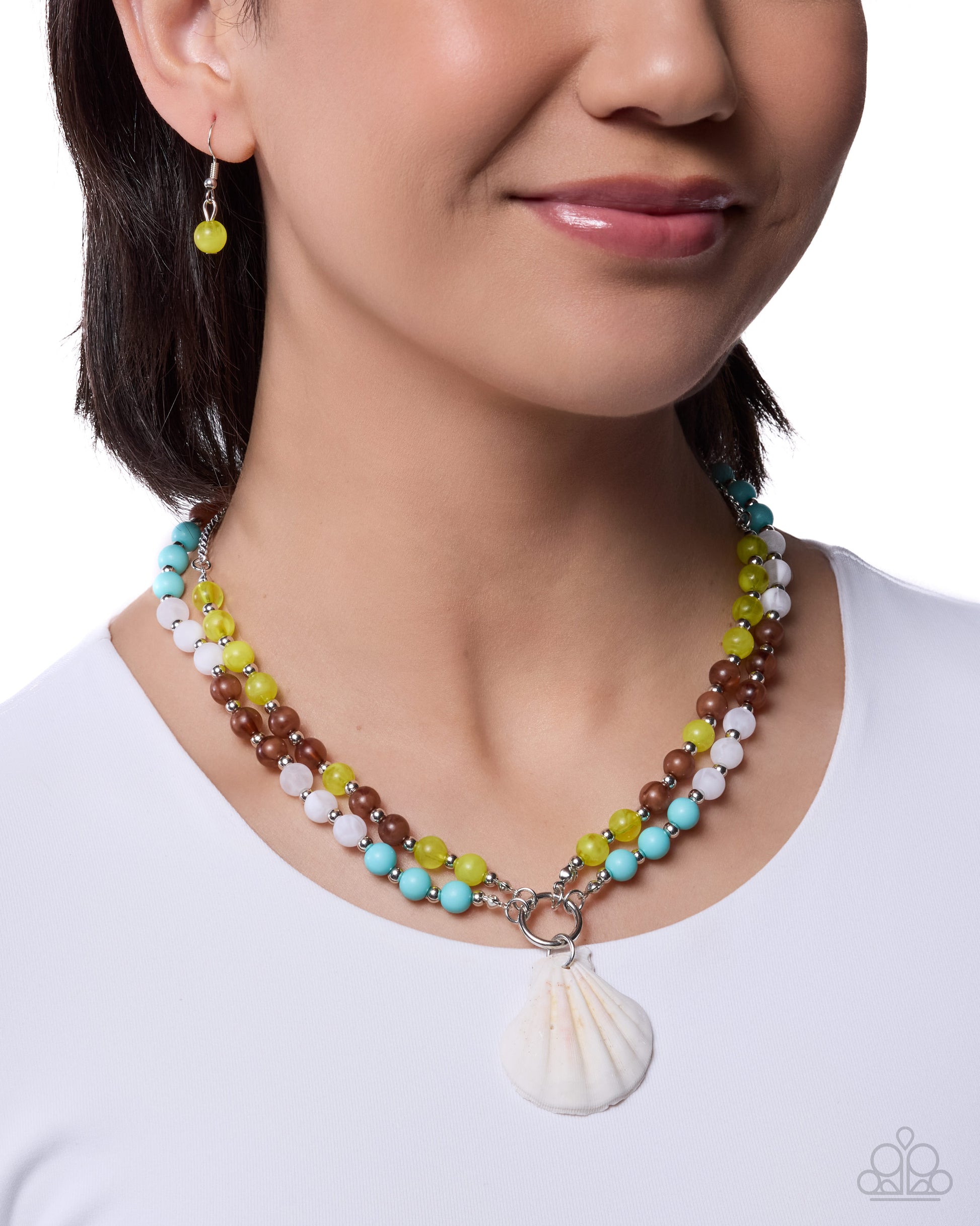 Calmly Coastal - green - Paparazzi necklace