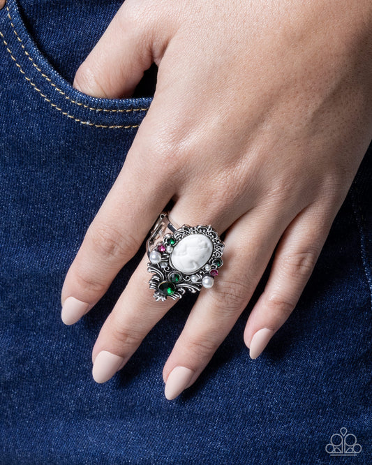 Cameo Clarity - green - Paparazzi ring