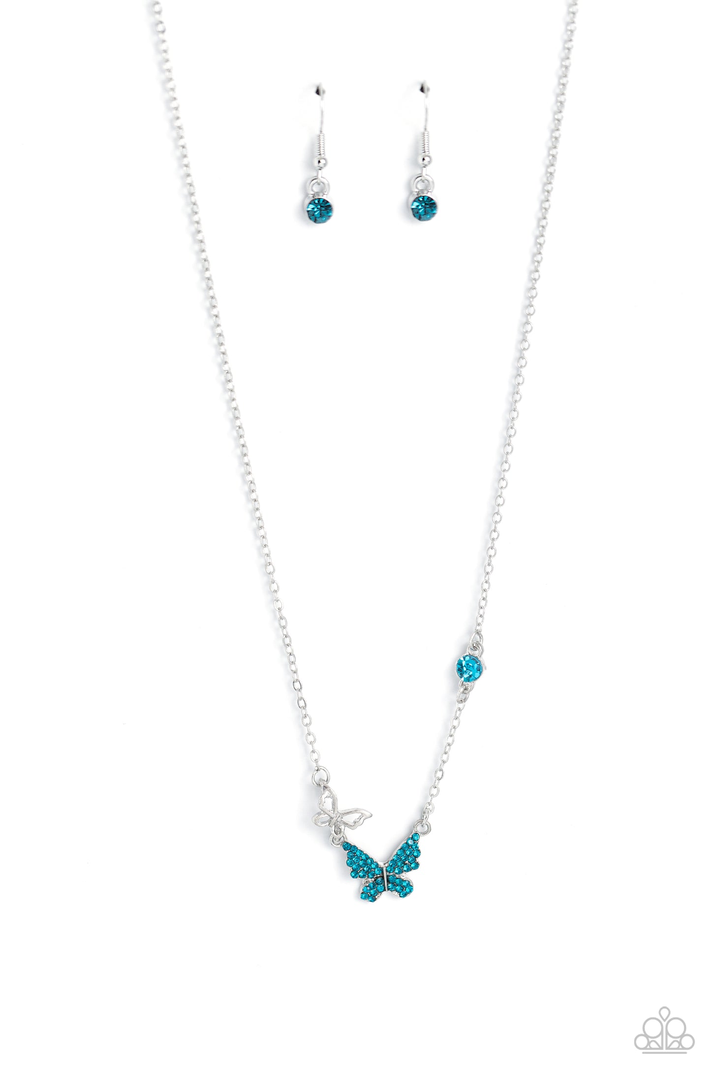 Can't BUTTERFLY Me Love - blue - Paparazzi necklace