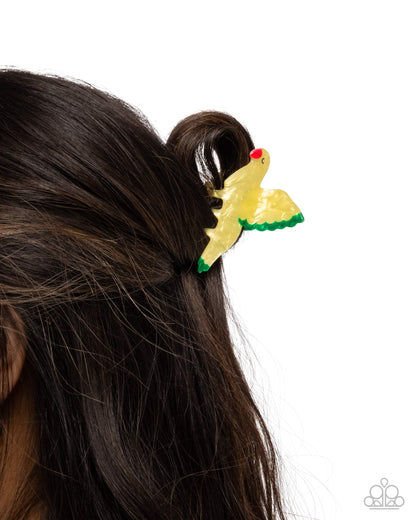 Canary Chic - yellow - Paparazzi hair clip