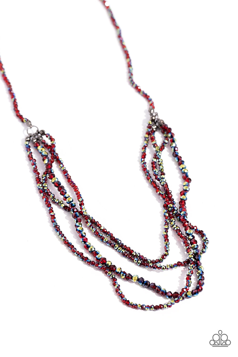 Candescent Cascade - red - Paparazzi necklace