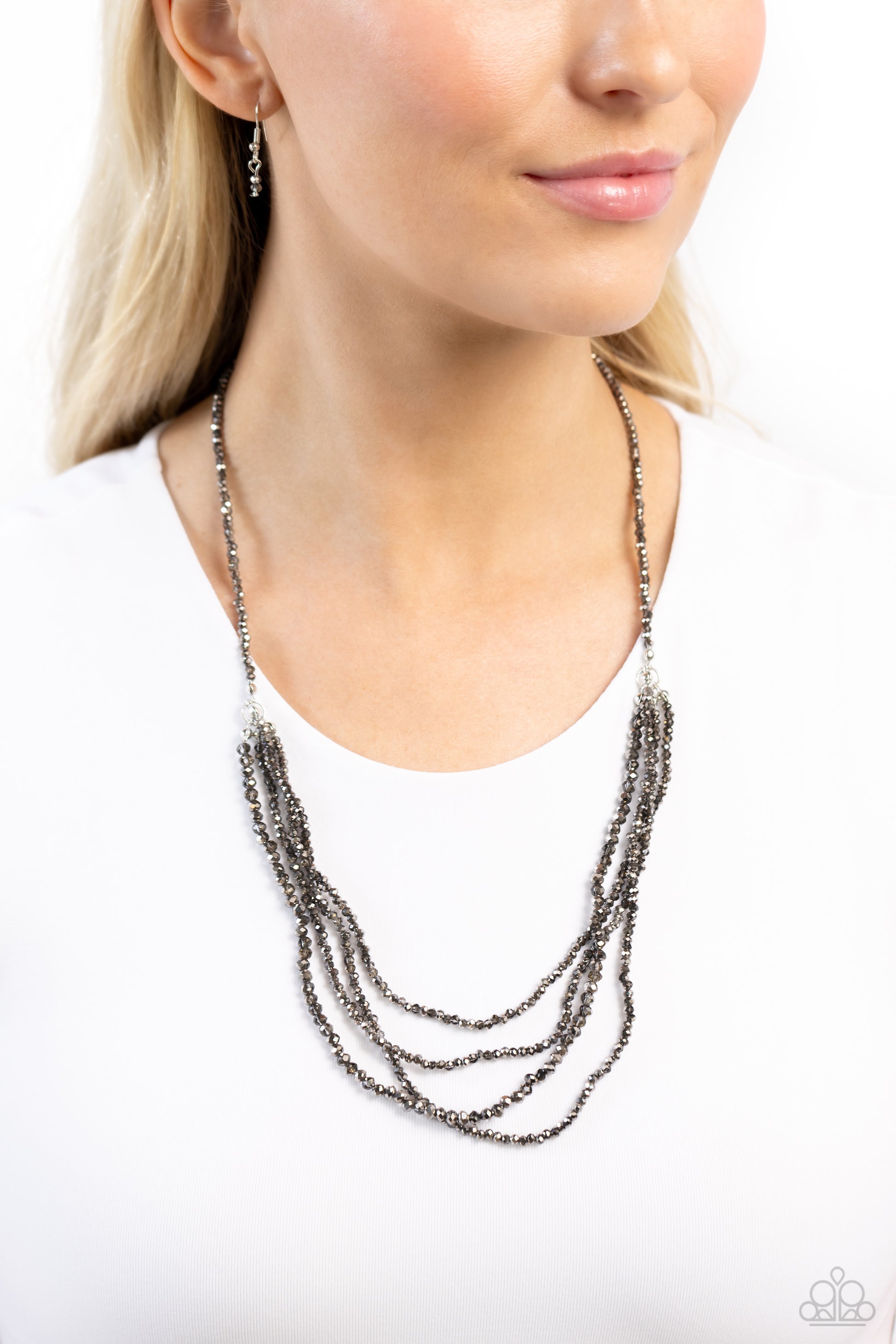 Candescent Cascade - silver - Paparazzi necklace