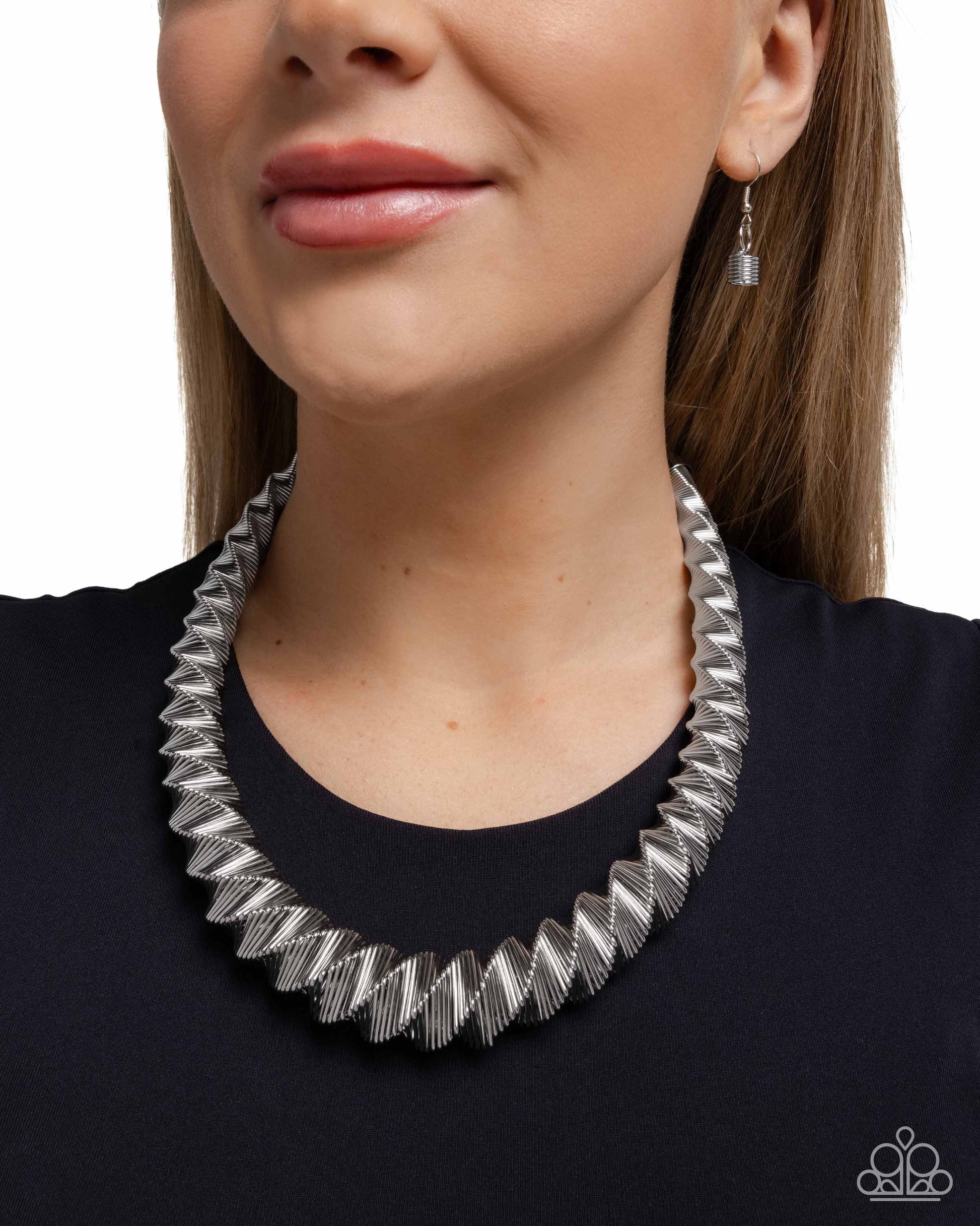 Candescent Coils - silver - Paparazzi necklace