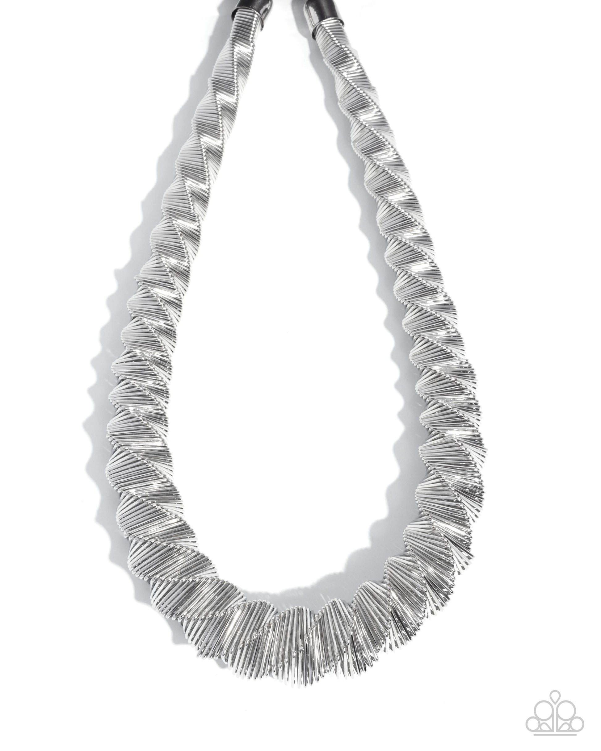 Candescent Coils - silver - Paparazzi necklace