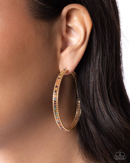 Candescent Collision - gold - Paparazzi earrings