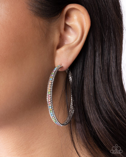 Candescent Collision - multi - Paparazzi earrings