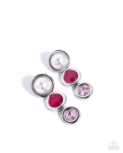 Candid Creativity - pink - Paparazzi earrings