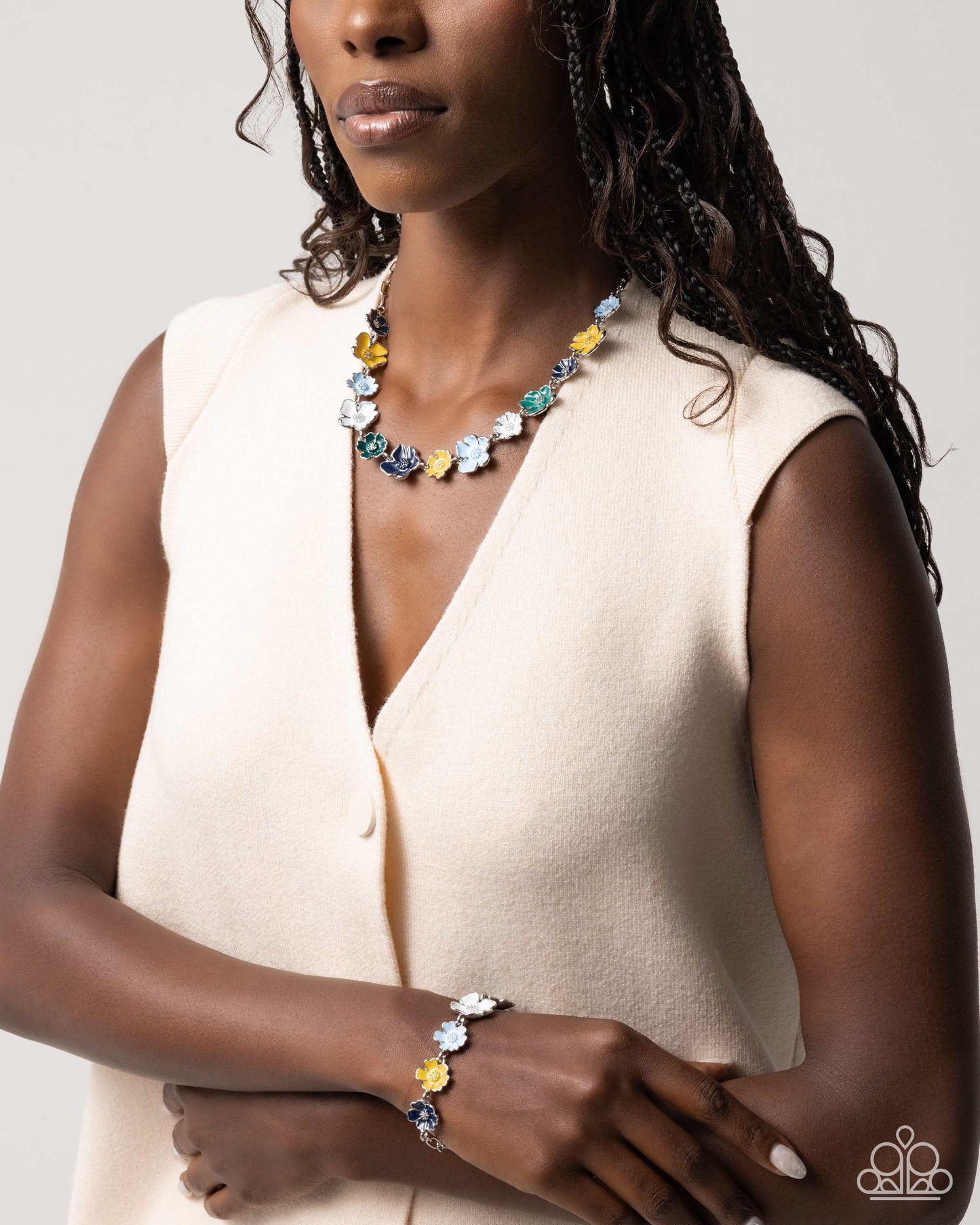 Candid Florals - blue - Paparazzi complete set