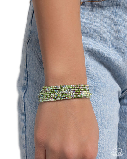 Candlelight Cascade - green - Paparazzi bracelet