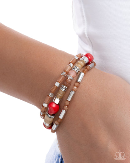 Canyon Caution - red - Paparazzi bracelet