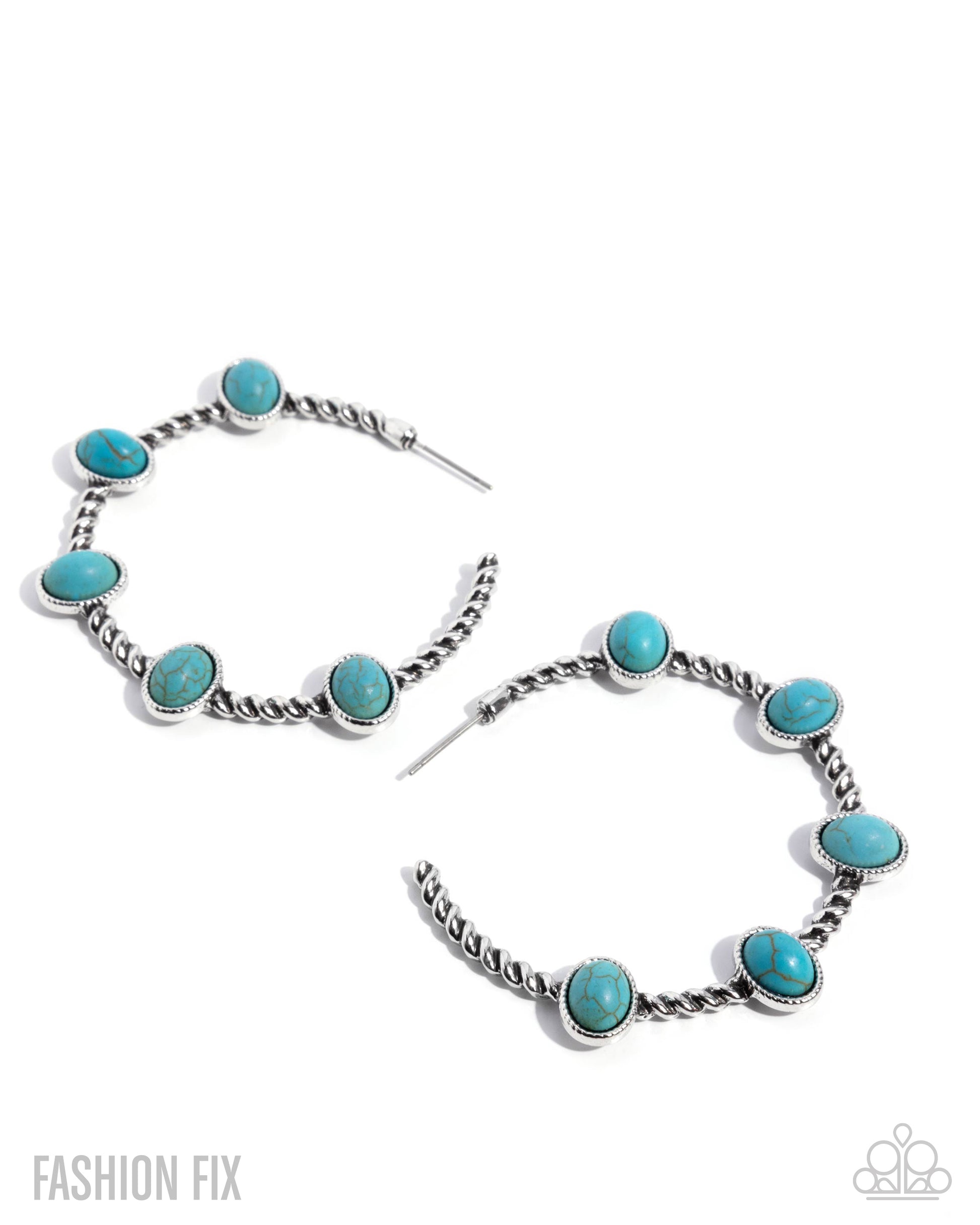 Canyon Course - blue - Paparazzi earrings