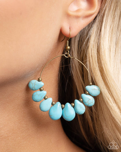 Canyon Quarry - brass - Paparazzi earrings