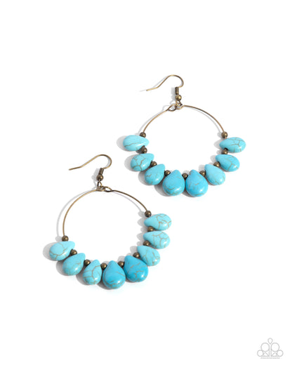 Canyon Quarry - brass - Paparazzi earrings
