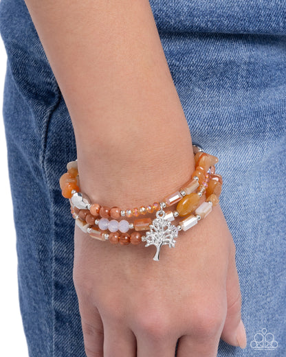 Capricious Collision - orange - Paparazzi bracelet