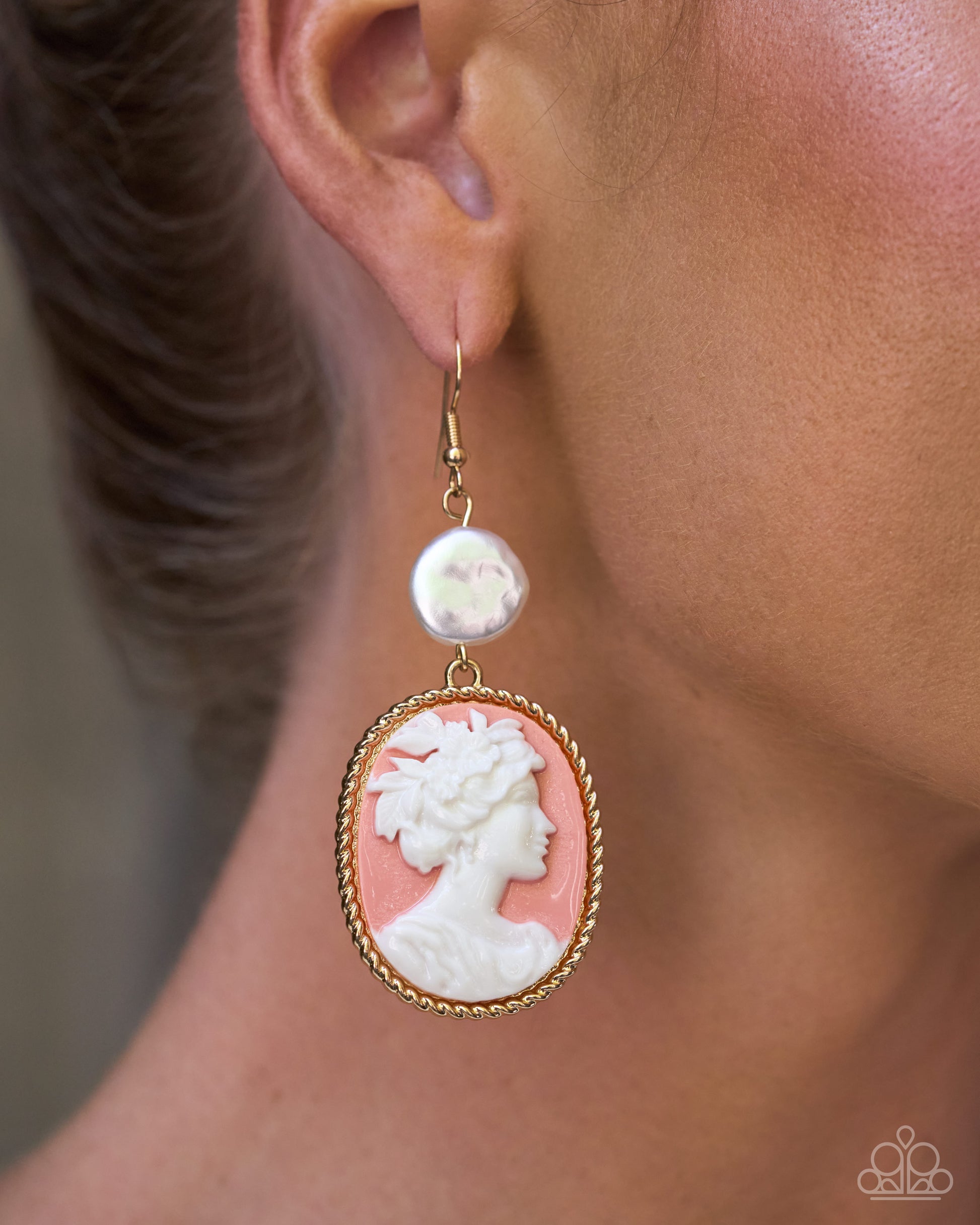 Captivating Cameo - orange - Paparazzi earrings