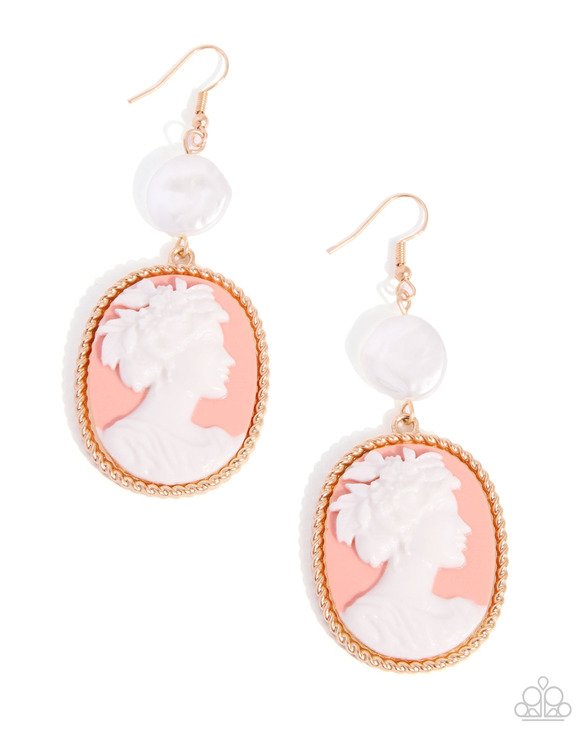 Captivating Cameo - orange - Paparazzi earrings