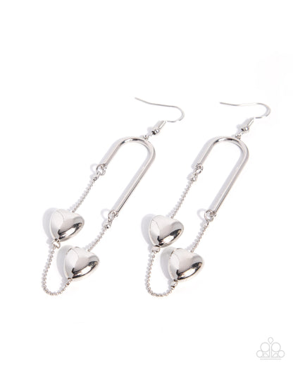 Captivating Cascade - silver - Paparazzi earrings