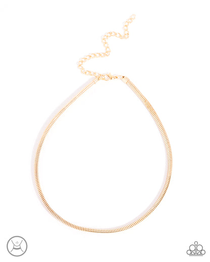 Captivating Choker - gold - Paparazzi necklace