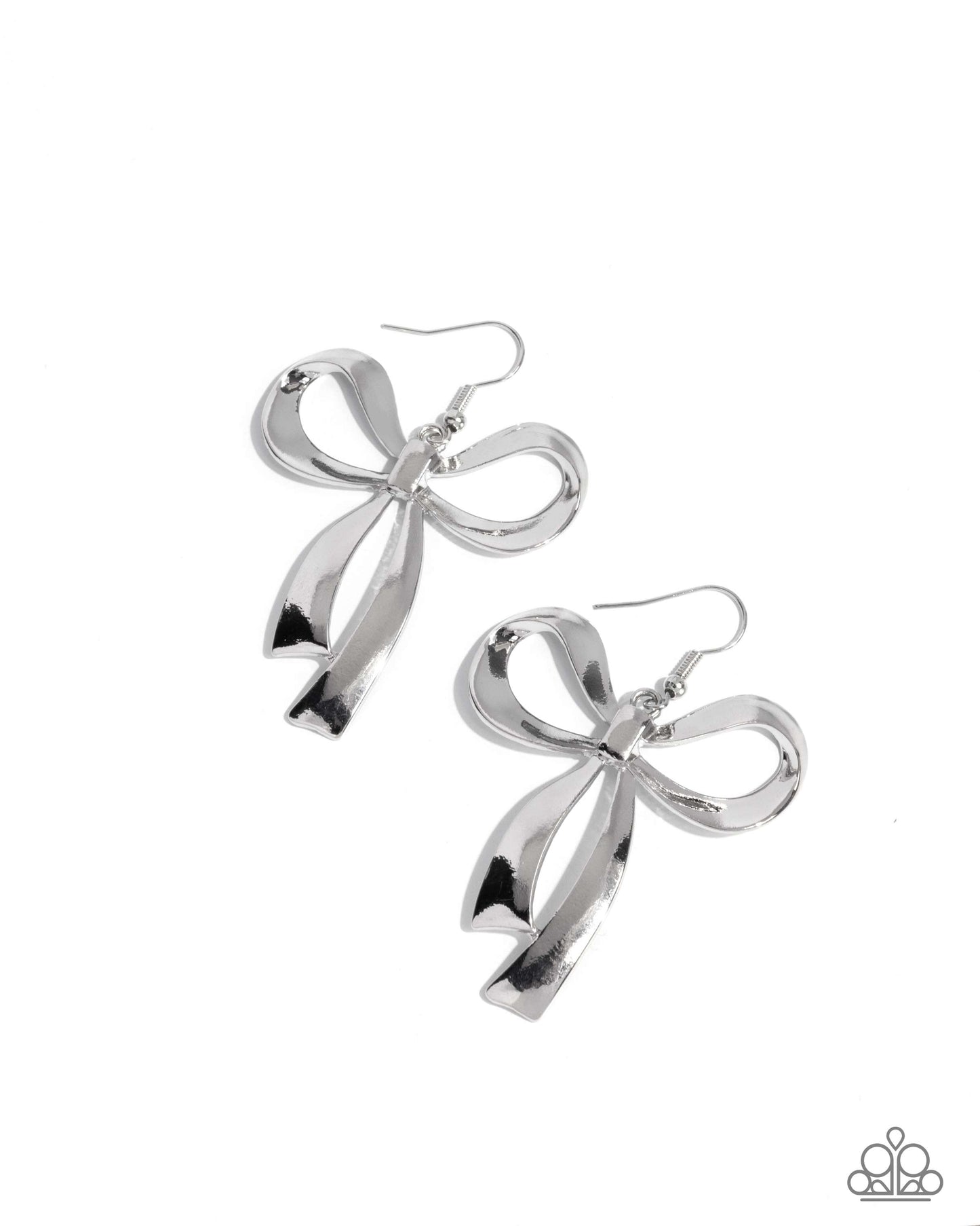 Captivating Coquette - silver - Paparazzi earrings
