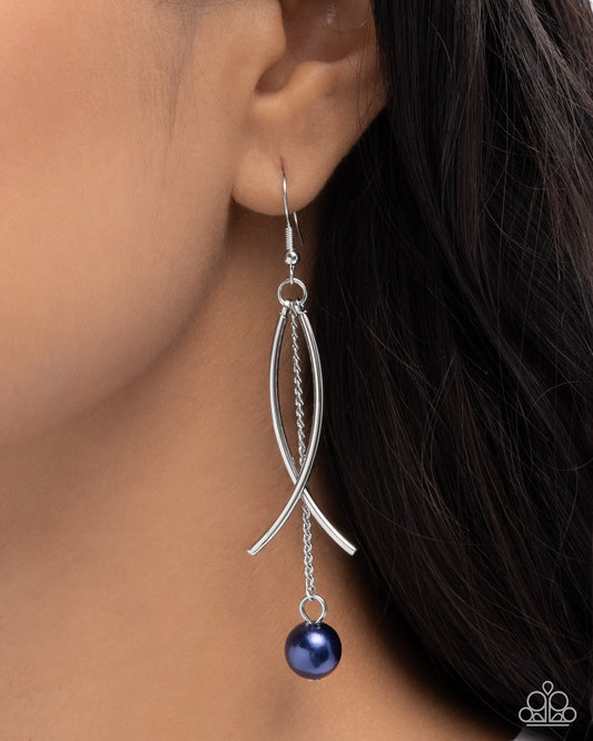 Captivating Curves - blue - Paparazzi earrings