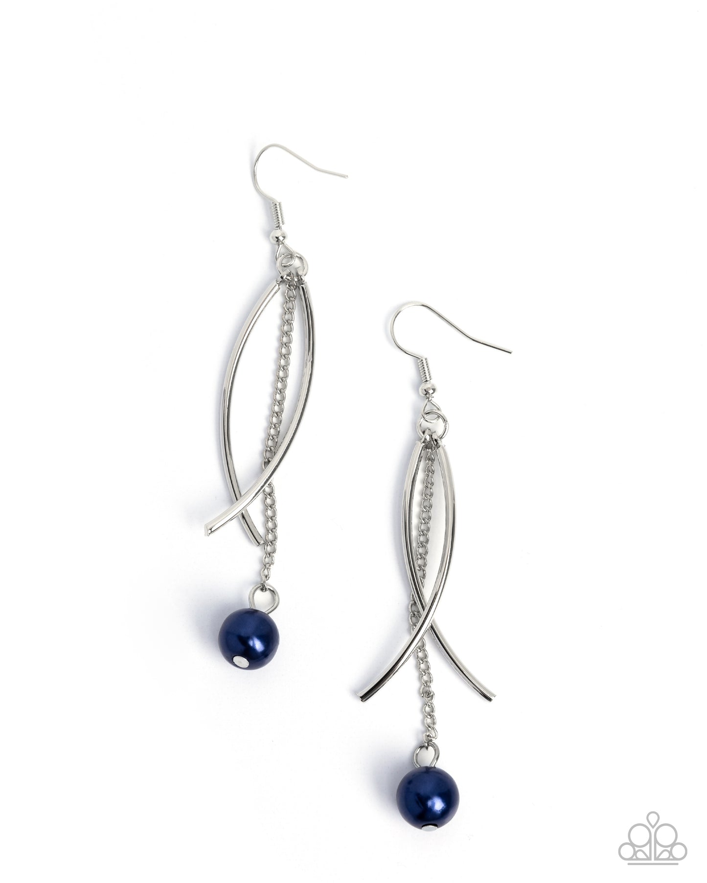 Captivating Curves - blue - Paparazzi earrings