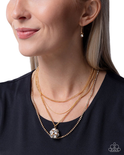 Captivating Construction - gold - Paparazzi necklace
