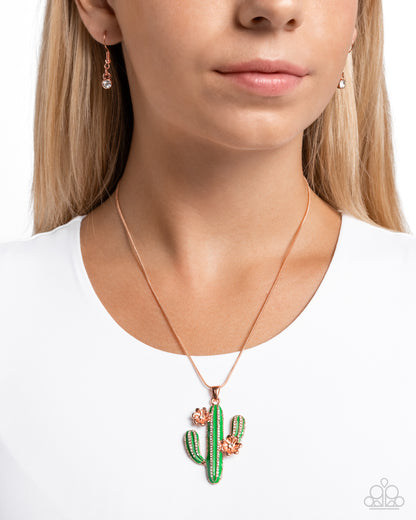 Carefree Cactus - copper - Paparazzi necklace