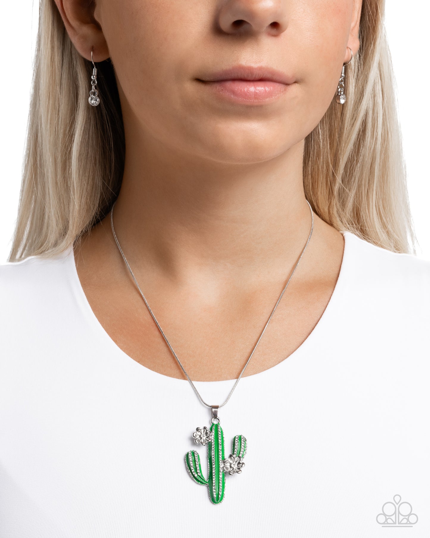 Carefree Cactus - green - Paparazzi necklace