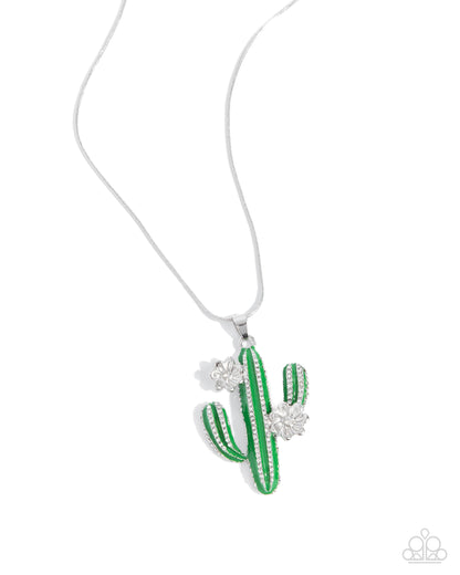 Carefree Cactus - green - Paparazzi necklace