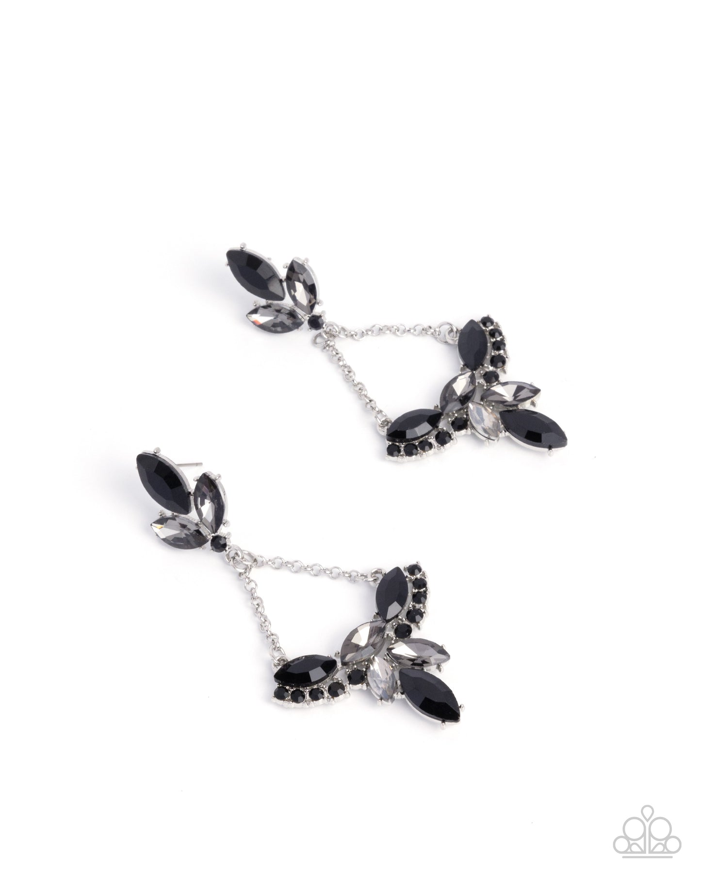 Carefree Chandelier - black - Paparazzi earrings