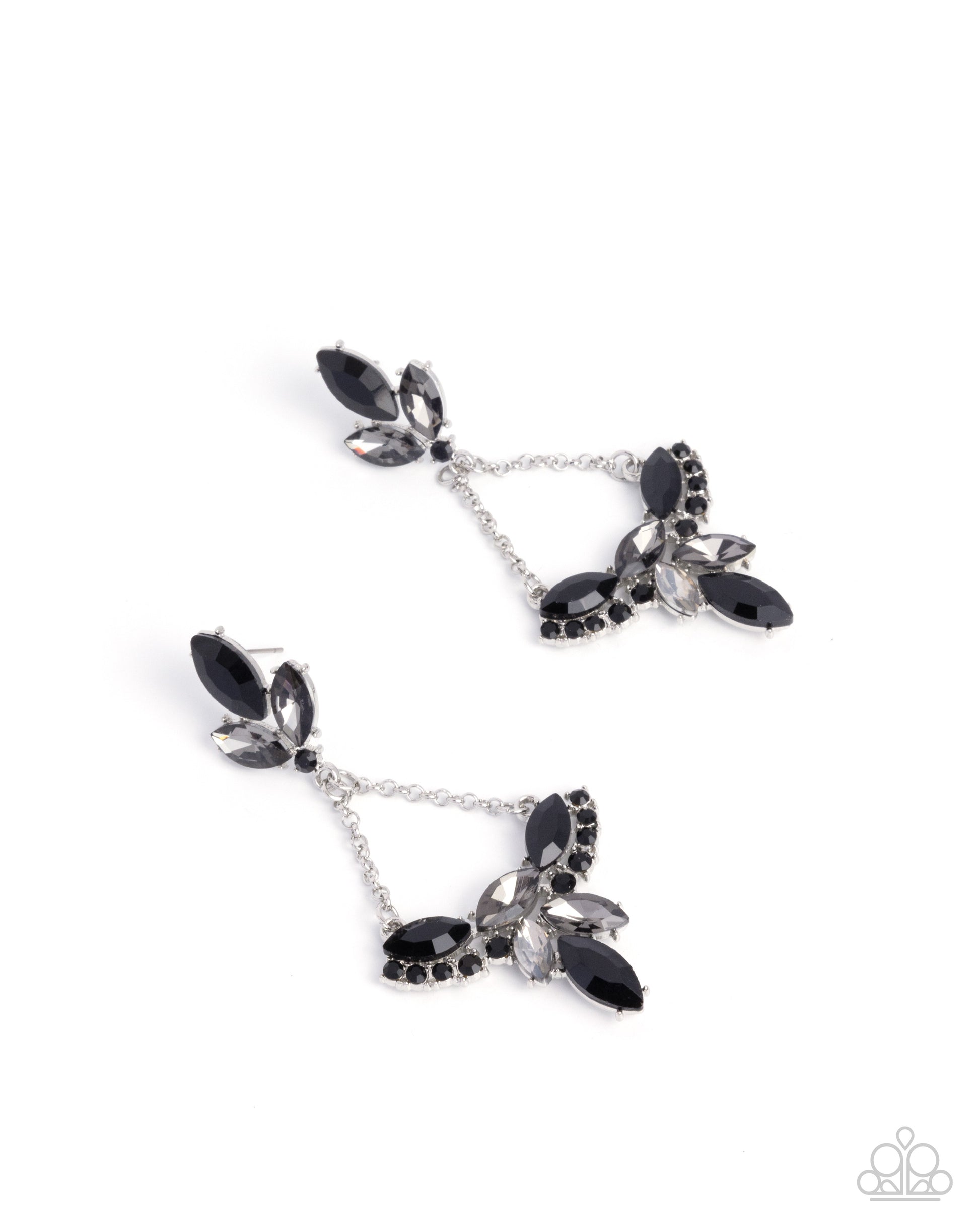 Carefree Chandelier - black - Paparazzi earrings