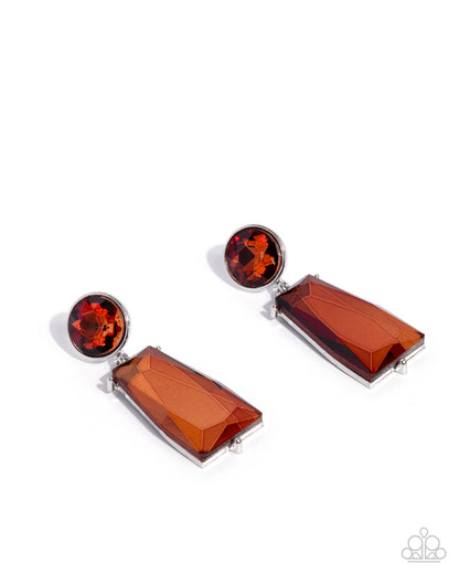 Carefree Character - brown - Paparazzi earrings
